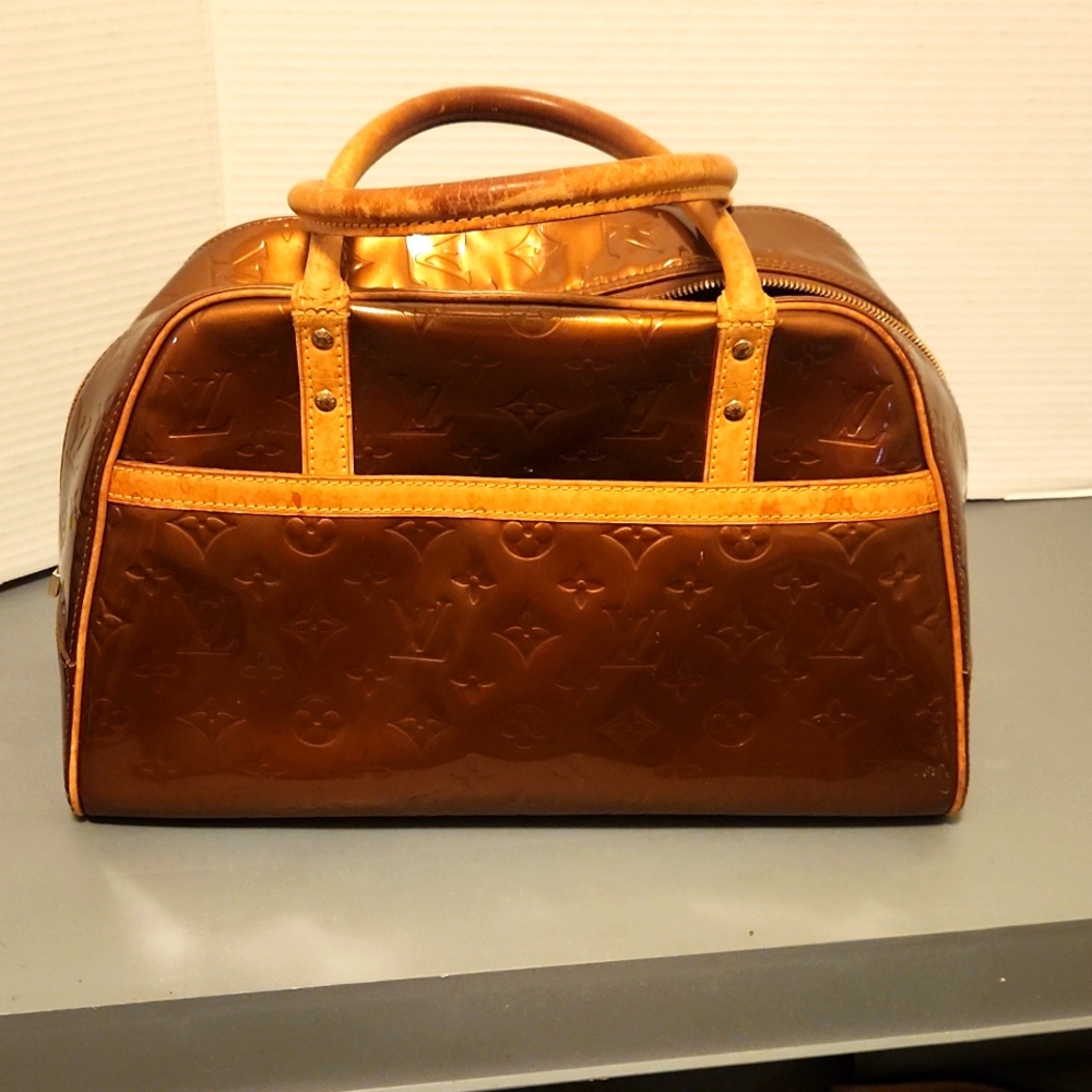LV Louis Vuitton Monogram Vernis Boston